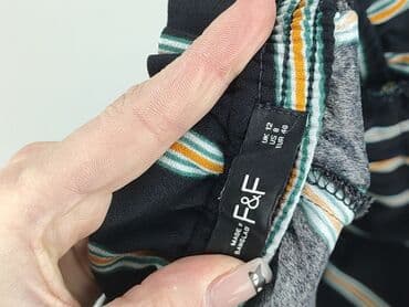 krótkie spodenki z lampasami: F&F, Spodnie materiałowe damskie, rozmiar M — 4
