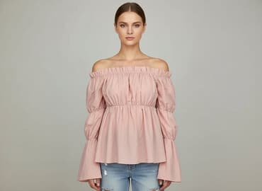 bluzka z odkrytym ramieniem allegro: BySisi, Bluzka damska, rozmiar S — 7