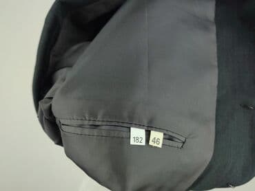 klapki z futerkiem markowe: Marynarka męska, grafitowa - Krój klasyczny z klapami w szpic - — 4