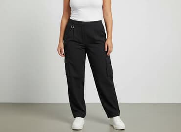 spodnie czarne cargo bershka: Tally Weijl, Spodnie cargo damskie, rozmiar XL — 6