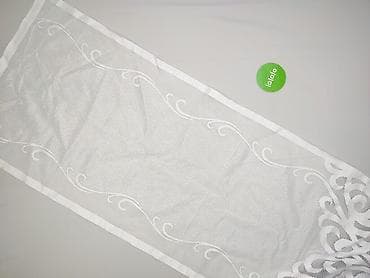material: Biała firanka/woal żakardowy – panel z dekoracyjną, ażurową listwą — 2