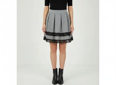 plisowane spódnice szara: Spódnica damska, rozmiar S — 1