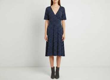 czerwone sukienki w groszki: Sukienka damska, rozmiar S — 5