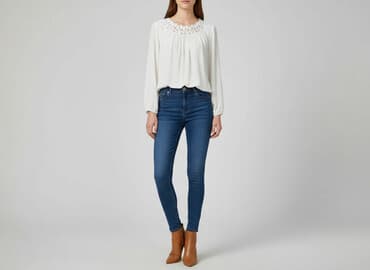 białe bluzki z gipiurą: Bluzka damska, rozmiar S — 1