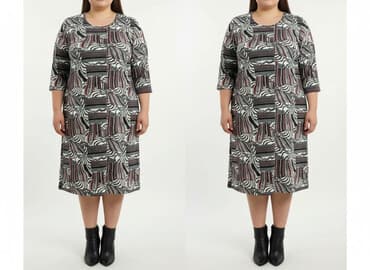 sukienka midi i kozaki: Women`s dress, size 3XL — 1