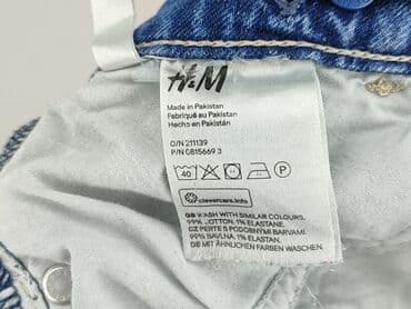 woskowane spodnie z wysokim stanem zara: Spodnie jeansowe, H&M, 12 lat, 152, stan - Bardzo dobry — 5