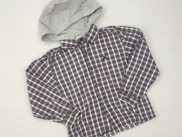 marynarka i koszulka: Shirt 5-6 years, condition - Perfect, pattern - Cell, color - Blue — 1