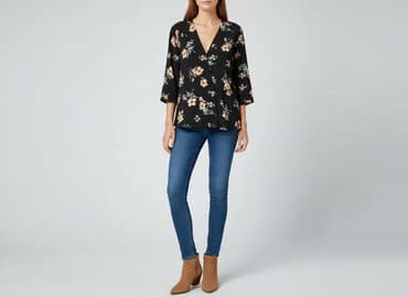 bluzki basic czarne: H&M Divided, Bluzka damska, L — 7