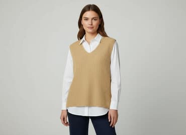 zara zolty sweter: Sweter damski, rozmiar S — 1