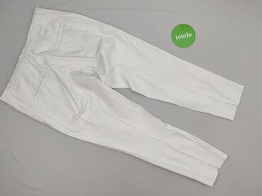 białe spodnie damskie hm: H&M, Spodnie materiałowe damskie, L — 3