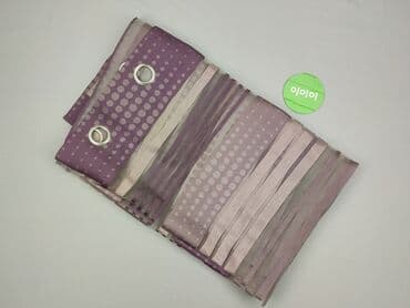 Home & Garden: Firana na przelotkach – pasy i grochy, liliowo–szarobeżowa - Typ — 4