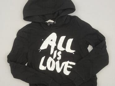 biala koszulka basic: Sweatshirt, H&M, 12 years, 146-152 cm, condition - Very good — 1