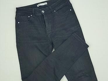 czarne cargo pull and bear: Zara, Jeansy damskie, rozmiar M — 1