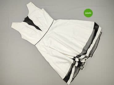 sukienka biała z czarnymi wstawkami: White, Sukienka damska, rozmiar L — 2