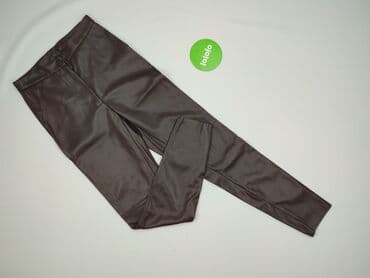 woskowane legginsy z wysokim stanem zara: Material trousers for women, XS — 2