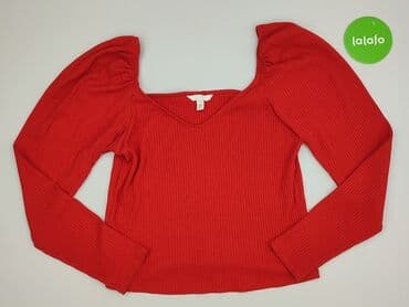 czerwona bluzki z bufkami: H&M, Bluzka damska, rozmiar XL — 2