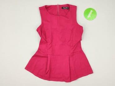 czerwona bluzka z baskinką: Pretty Girl, Bluzka damska, rozmiar S — 2