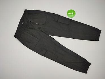 czarne cargo pull and bear: Zara, Spodnie cargo damskie, rozmiar M — 2