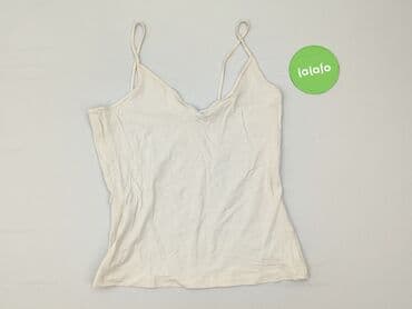 t shirty damskie w serek z bawełny: H&M, Top damski, rozmiar L — 2