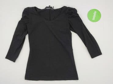 bluzki czarne z bufiastymi rękawami: Butik, Bluzka damska, rozmiar S — 2