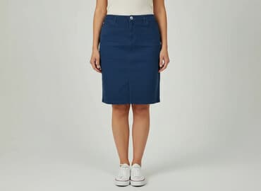 niebieska spódnice plisowane: Spódnica damska, XL — 6