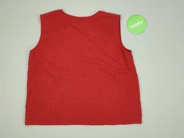 czerwona bluzki z dekoltem v: T-shirt damski, rozmiar XL — 4