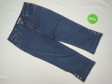 jeansy plus size wysoki stan: Spodnie 3/4 damskie, rozmiar XL — 2