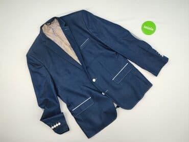 sandały skechers ccc: Marynarka męska LEGER Super Fit - Kolor: granatowy z jasnoszarymi — 2