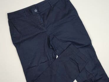 granatowe chinosy damskie: Vero Moda, Spodnie materiałowe damskie, rozmiar L — 1