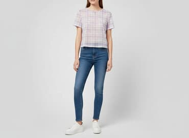 hm bluzki z krótkim rękawem: H&M, Bluzka damska, rozmiar L — 6