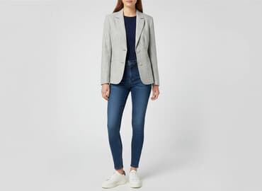 spodnie do szarej marynarki: Marynarka damska, rozmiar S — 1