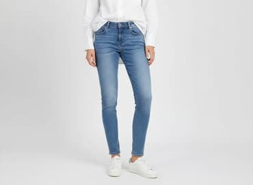 jeansy slim damskie zara: DENIM JEANS, Jeansy damskie, rozmiar M — 7