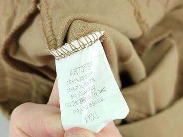 krótkie spodenki paper bag: Spodnie materiałowe damskie, rozmiar 3XL — 4