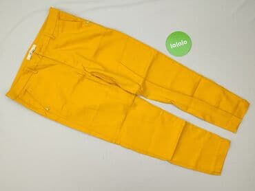 żółta plisowane spódnice: M.Sara, Spodnie materiałowe damskie, L — 2