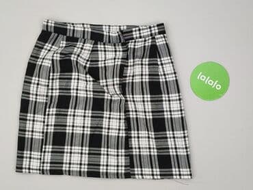 czarne spódnice w kratę: Boohoo, Spódnica damska, rozmiar XS — 3