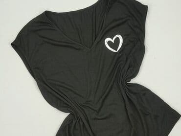 czarne t shirty w serek damskie: T-shirt damski, rozmiar L — 1