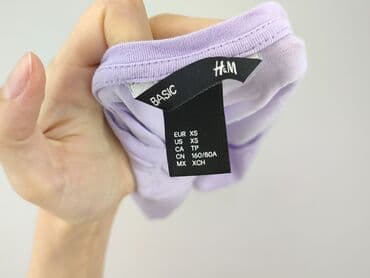 fioletowa koszulka h m: H&M Basic, T-shirt damski, rozmiar XS — 4