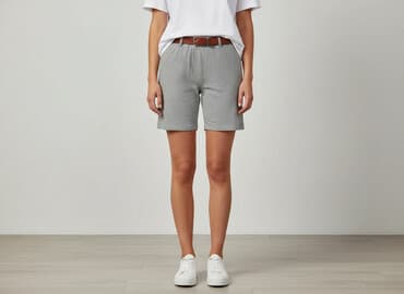 szare krótkie spodenki: Primark, Szorty damskie, rozmiar M — 6