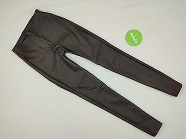 brązowe legginsy: Blue shadow, Legginsy Eleganckie damskie, rozmiar M — 2