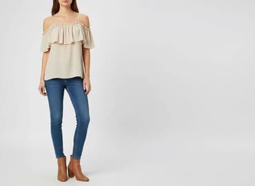 sweter piórkowy na drutach: Bluzka damska, rozmiar M — 6