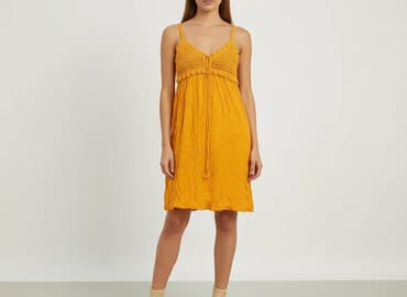 shein zolta sukienka: Sukienka damska, rozmiar S — 5