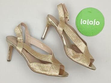 jaki kolor rajstop do złotej sukienki: Sandały damskie, 39 — 3