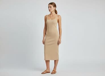 biała sukienka dzianinowa zara: Zara, Sukienka damska, rozmiar L — 6