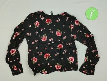 bluzka czarna z dekoltem v: H&M, Women's blouse, size 2XS — 4