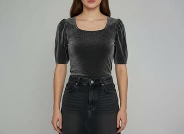 srebrne bluzki wieczorowe: Bluzka damska, rozmiar S — 6