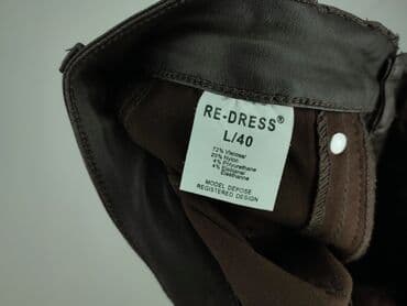 woskowane dżinsy: Re-Dress, Spodnie materiałowe damskie, rozmiar L — 5