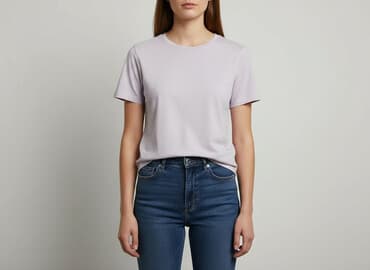 lilac t shirty: Sinsay, Women`s T-shirt, size M — 1