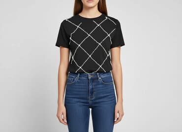 markowe t shirty damskie wyprzedaż zalando: Zara, T-shirt damski, rozmiar M — 6