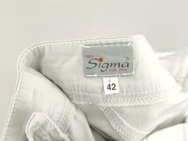 spodnie woskowane białe: Spodnie materiałowe damskie, rozmiar XL — 4