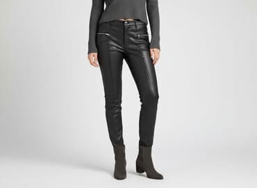 sinsay spodnie z eko skóry: Sinsay, Spodnie materiałowe damskie, rozmiar L — 1